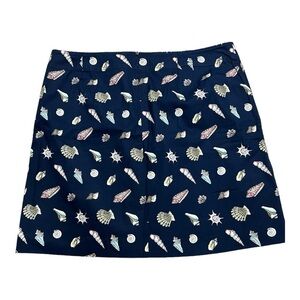 Talbots Navy Blue Seashell Skirt Size 16P